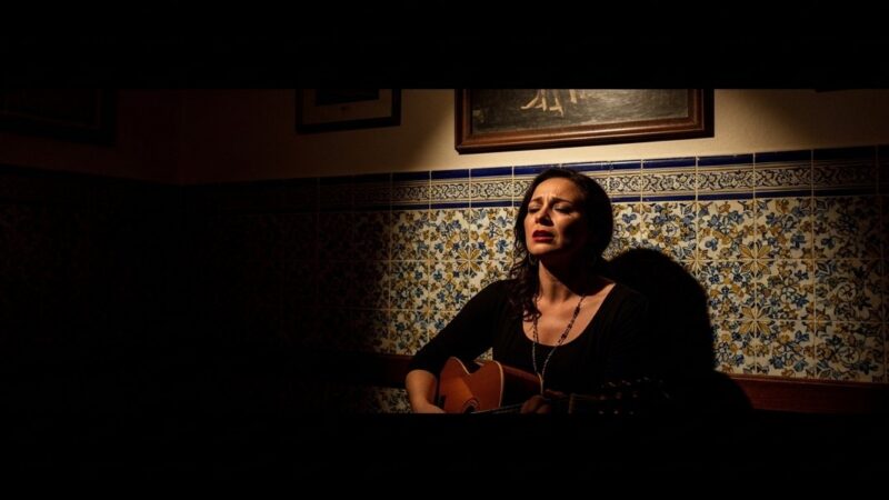 Portuguese fado singer performing in a Lisbon tavern — tracing fado beyond the Alfama district